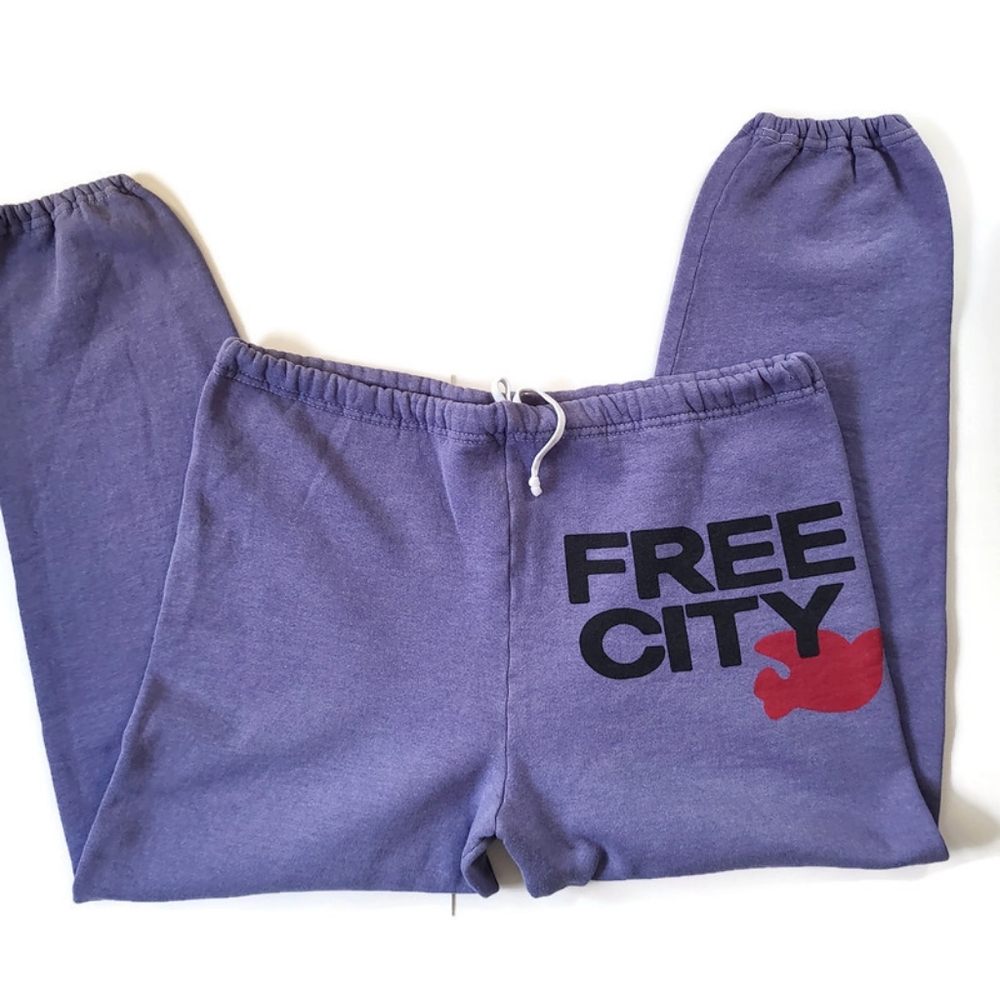 Freecity Purple Slouchy Jogger Sweatpants  Large